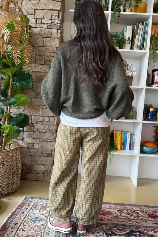 Big Softie Batwing Or Butterfly Knit Deep Khaki /6=